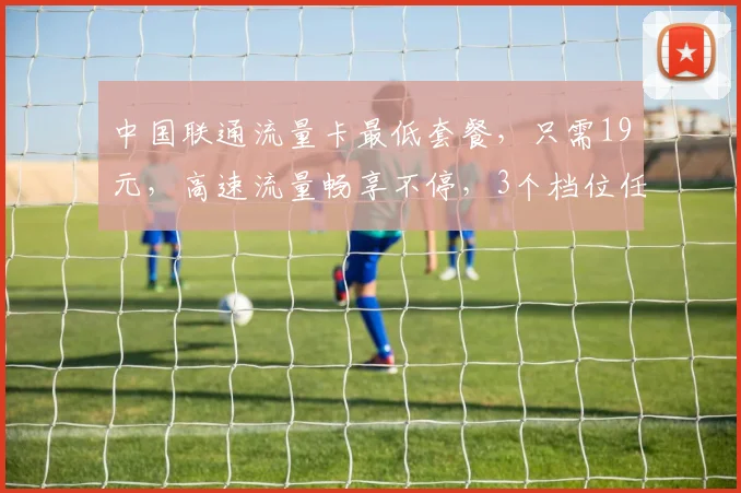 中国联通流量卡最低套餐，只需19元，高速流量畅享不停，3个档位任选，性价比之选，抢购不停